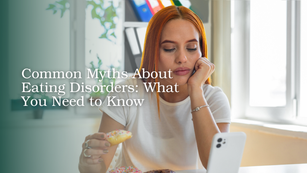 Woman reflecting on common myths and misconceptions about eating disorders